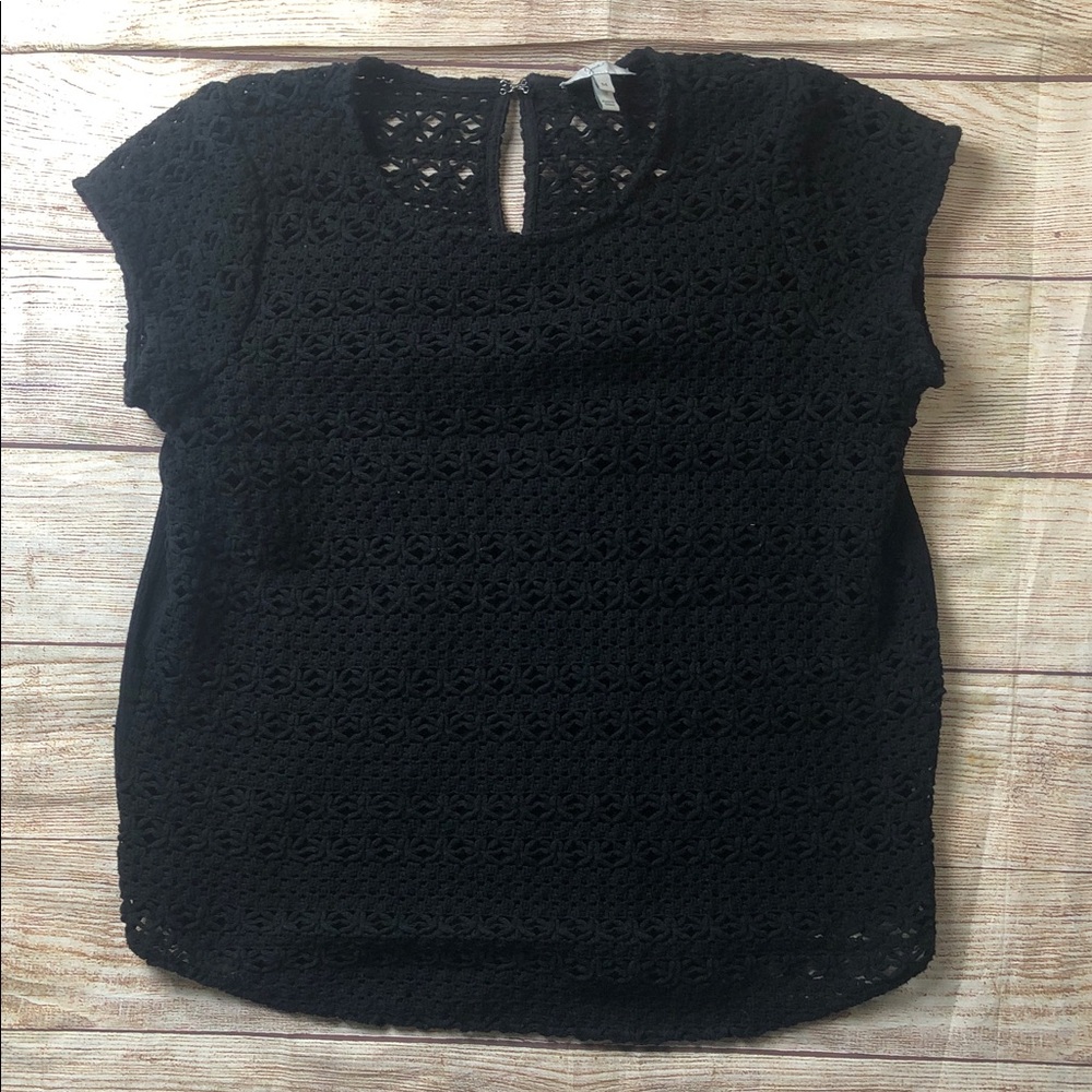 Joie Black Crochet Women's Blouse